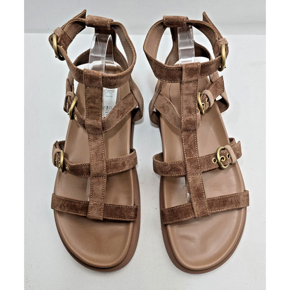 Women Gianvito Rossi Arena Praline Suede Leather Gladiator Sandals EU 41 NWOB - Picture 2 of 10